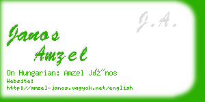 janos amzel business card